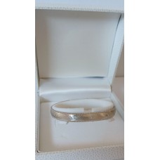 Ασημένιο βραχιόλι ανοιχτό χειροπέδα σαγρέ με πέτρες (SB27)